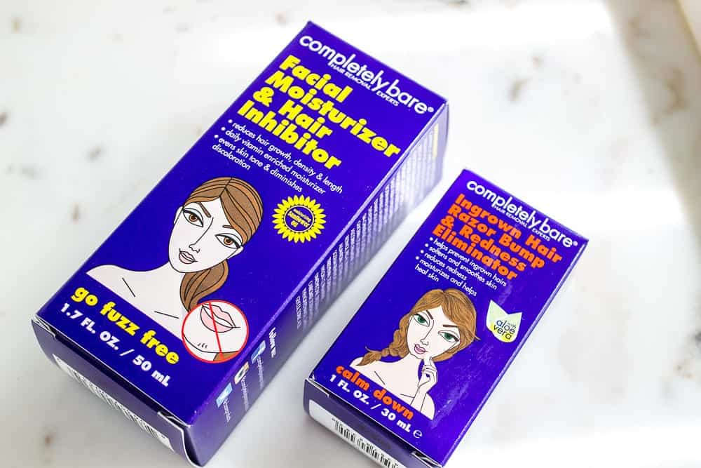 completely bare facial hair removal